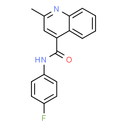 ChemSpider 2D Image | N-(4-Fluorophenyl)-2-methyl-4-quinolinecarboxamide | C17H13FN2O