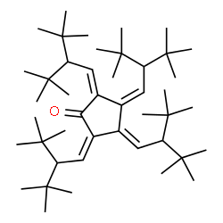 ChemSpider 2D Image | (2Z,3Z,4E,5Z)-Tetrakis[3,3-dimethyl-2-(2-methyl-2-propanyl)butylidene]cyclopentanone | C45H80O