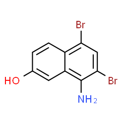 ChemSpider 2D Image | 8-Amino-5,7-dibromo-2-naphthol | C10H7Br2NO