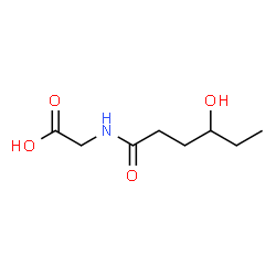 ChemSpider 2D Image | N-(4-Hydroxyhexanoyl)glycine | C8H15NO4