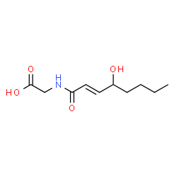 ChemSpider 2D Image | N-[(2E)-4-Hydroxy-2-octenoyl]glycine | C10H17NO4