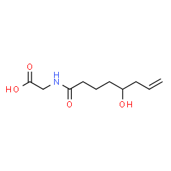 ChemSpider 2D Image | N-(5-Hydroxy-7-octenoyl)glycine | C10H17NO4