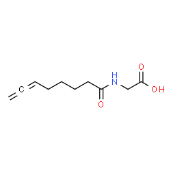 ChemSpider 2D Image | N-6,7-Octadienoylglycine | C10H15NO3