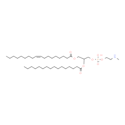 ChemSpider 2D Image | 6-Hydroxy-6-oxido-9-(palmitoyloxy)-5,7-dioxa-2-aza-6lambda~5~-phosphadecan-10-yl (9Z)-9-octadecenoate | C40H78NO8P