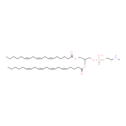 ChemSpider 2D Image | (17Z,20Z,23Z)-6-Hydroxy-6-oxido-12-oxo-5,7,11-trioxa-2-aza-6lambda~5~-phosphanonacosa-17,20,23-trien-9-yl (5Z,8Z,11Z,14Z)-5,8,11,14-icosatetraenoate | C44H74NO8P