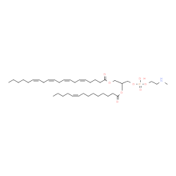 ChemSpider 2D Image | 6-Hydroxy-6-oxido-9-[(9Z)-9-tetradecenoyloxy]-5,7-dioxa-2-aza-6lambda~5~-phosphadecan-10-yl (5Z,8Z,11Z,14Z)-5,8,11,14-icosatetraenoate | C40H70NO8P