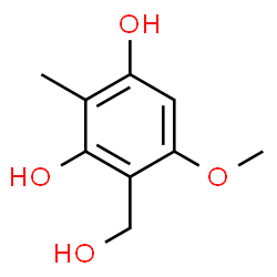ChemSpider 2D Image | 4-(Hydroxymethyl)-5-methoxy-2-methyl-1,3-benzenediol | C9H12O4