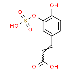 ChemSpider 2D Image | (2E)-3-[4-Hydroxy-3-(sulfooxy)phenyl]acrylic acid | C9H8O7S