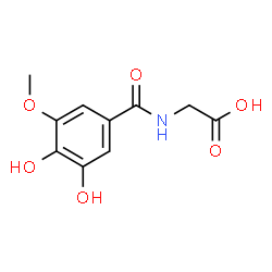 ChemSpider 2D Image | N-(3,4-Dihydroxy-5-methoxybenzoyl)glycine | C10H11NO6