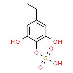 ChemSpider 2D Image | 4-Ethyl-2,6-dihydroxyphenyl hydrogen sulfate | C8H10O6S