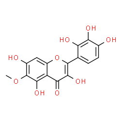 ChemSpider 2D Image | 3,5,7-Trihydroxy-6-methoxy-2-(2,3,4-trihydroxyphenyl)-4H-chromen-4-one | C16H12O9
