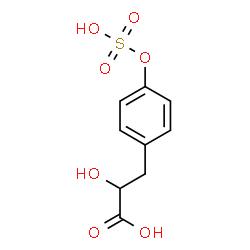 ChemSpider 2D Image | 2-Hydroxy-3-[4-(sulfooxy)phenyl]propanoic acid | C9H10O7S
