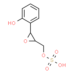 ChemSpider 2D Image | [3-(2-Hydroxyphenyl)-2-oxiranyl]methyl hydrogen sulfate | C9H10O6S