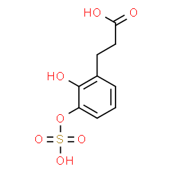 ChemSpider 2D Image | 3-[2-Hydroxy-3-(sulfooxy)phenyl]propanoic acid | C9H10O7S