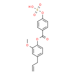 ChemSpider 2D Image | 4-Allyl-2-methoxyphenyl 4-(sulfooxy)benzoate | C17H16O7S