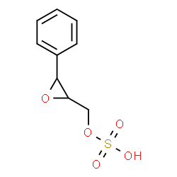 ChemSpider 2D Image | (3-Phenyl-2-oxiranyl)methyl hydrogen sulfate | C9H10O5S