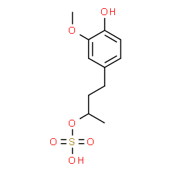 ChemSpider 2D Image | 4-(4-Hydroxy-3-methoxyphenyl)-2-butanyl hydrogen sulfate | C11H16O6S