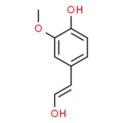 ChemSpider 2D Image | 4-[(E)-2-Hydroxyvinyl]-2-methoxyphenol | C9H10O3