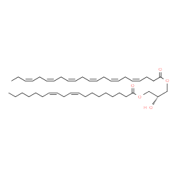 ChemSpider 2D Image | (2R)-2-Hydroxy-3-[(9Z,12Z)-9,12-nonadecadienoyloxy]propyl (4Z,7Z,10Z,13Z,16Z,19Z)-4,7,10,13,16,19-docosahexaenoate | C44H70O5