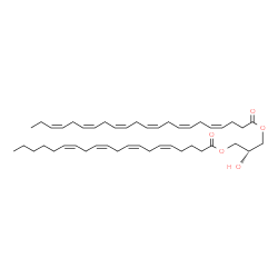 ChemSpider 2D Image | (2R)-2-Hydroxy-3-[(5Z,8Z,11Z,14Z)-5,8,11,14-icosatetraenoyloxy]propyl (4Z,7Z,10Z,13Z,16Z,19Z)-4,7,10,13,16,19-docosahexaenoate | C45H68O5
