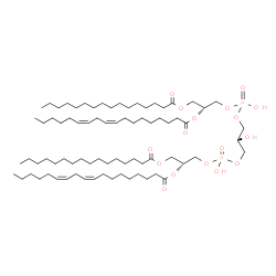 ChemSpider 2D Image | (19R,31R)-22,25,28-Trihydroxy-22,28-dioxido-16,34-dioxo-17,21,23,27,29,33-hexaoxa-22lambda~5~,28lambda~5~-diphosphanonatetracontane-19,31-diyl (9Z,12Z,9'Z,12'Z)bis(-9,12-octadecadienoate) | C77H142O17P2