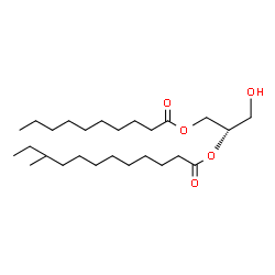 ChemSpider 2D Image | (2S)-1-(Decanoyloxy)-3-hydroxy-2-propanyl 10-methyldodecanoate | C26H50O5