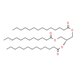 ChemSpider 2D Image | 3-(Dodecanoyloxy)-2-(tridecanoyloxy)propyl myristate | C42H80O6