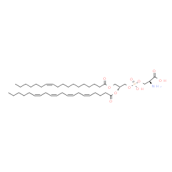 ChemSpider 2D Image | O-(Hydroxy{(2R)-2-[(5Z,8Z,11Z,14Z)-5,8,11,14-icosatetraenoyloxy]-3-[(11Z)-11-octadecenoyloxy]propoxy}phosphoryl)-L-serine | C44H76NO10P