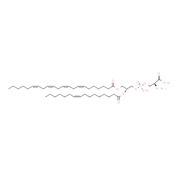 ChemSpider 2D Image | O-[{(2R)-3-[(7Z,10Z,13Z,16Z)-7,10,13,16-Docosatetraenoyloxy]-2-[(9Z)-9-hexadecenoyloxy]propoxy}(hydroxy)phosphoryl]-L-serine | C44H76NO10P