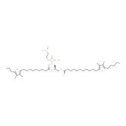 ChemSpider 2D Image | (9R)-9-{[9-(3,4-Dimethyl-5-propyl-2-furyl)nonanoyl]oxy}-6-hydroxy-6-oxido-5,7-dioxa-2-aza-6lambda~5~-phosphadecan-10-yl 11-(3,4-dimethyl-5-pentyl-2-furyl)undecanoate | C46H80NO10P