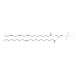 ChemSpider 2D Image | (2R)-1-[(9Z,12Z,15Z)-9,12,15-Octadecatrienoyloxy]-3-(phosphonooxy)-2-propanyl (11Z)-11-icosenoate | C41H73O8P