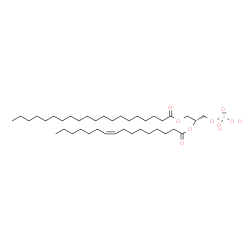 ChemSpider 2D Image | (2R)-2-[(9Z)-9-Hexadecenoyloxy]-3-(phosphonooxy)propyl icosanoate | C39H75O8P