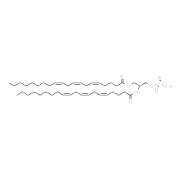 ChemSpider 2D Image | (2R)-3-(Phosphonooxy)-1,2-propanediyl (5Z,8Z,11Z,5'Z,8'Z,11'Z)bis(-5,8,11-icosatrienoate) | C43H73O8P