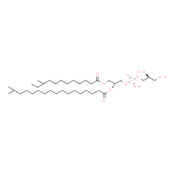 ChemSpider 2D Image | (15R,21S)-18,21,22-Trihydroxy-3-methyl-18-oxido-12-oxo-13,17,19-trioxa-18lambda~5~-phosphadocosan-15-yl 16-methylheptadecanoate | C37H73O10P