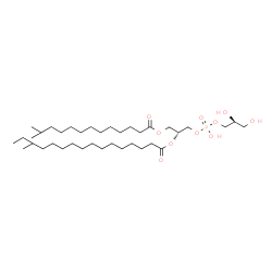 ChemSpider 2D Image | (16R,22S)-19,22,23-Trihydroxy-2-methyl-19-oxido-13-oxo-14,18,20-trioxa-19lambda~5~-phosphatricosan-16-yl 14-methylhexadecanoate | C37H73O10P