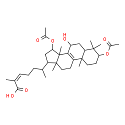 ChemSpider 2D Image | (24Z)-3,15-Diacetoxy-7-hydroxylanosta-8,24-dien-26-oic acid | C34H52O7