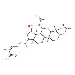 ChemSpider 2D Image | (24Z)-3,7-Diacetoxy-15-hydroxylanosta-8,24-dien-26-oic acid | C34H52O7