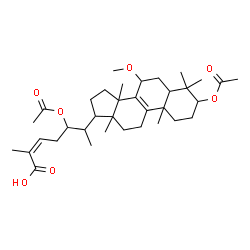 ChemSpider 2D Image | (24Z)-3,22-Diacetoxy-7-methoxylanosta-8,24-dien-26-oic acid | C35H54O7