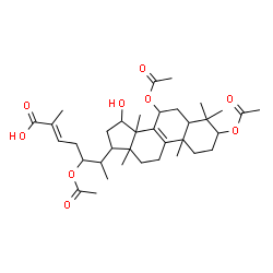 ChemSpider 2D Image | (24E)-3,7,22-Triacetoxy-15-hydroxylanosta-8,24-dien-26-oic acid | C36H54O9