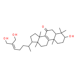 ChemSpider 2D Image | 3,26,27-Trihydroxylanosta-8,24-dien-7-one | C30H48O4