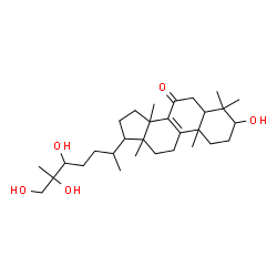 ChemSpider 2D Image | 3,24,25,26-Tetrahydroxylanost-8-en-7-one | C30H50O5