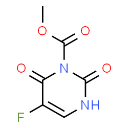 ChemSpider 2D Image | Methyl 5-fluoro-2,6-dioxo-3,6-dihydro-1(2H)-pyrimidinecarboxylate | C6H5FN2O4