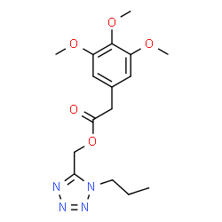 ChemSpider 2D Image | (1-Propyl-1H-tetrazol-5-yl)methyl (3,4,5-trimethoxyphenyl)acetate | C16H22N4O5