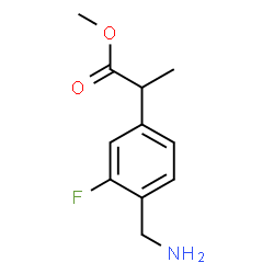 ChemSpider 2D Image | Methyl 2-[4-(aminomethyl)-3-fluorophenyl]propanoate | C11H14FNO2