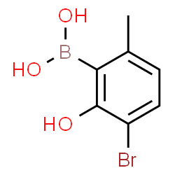 ChemSpider 2D Image | (3-Bromo-2-hydroxy-6-methylphenyl)boronic acid | C7H8BBrO3