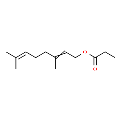 ChemSpider 2D Image | 3,7-Dimethyl-2,6-octadien-1-yl propionate | C13H22O2