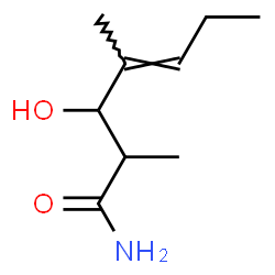 ChemSpider 2D Image | (4E)-3-Hydroxy-2,4-dimethyl-4-heptenamide | C9H17NO2