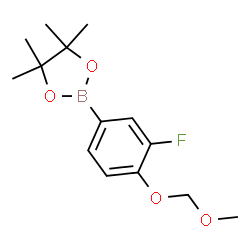 ChemSpider 2D Image | 2-[3-Fluoro-4-(methoxymethoxy)phenyl]-4,4,5,5-tetramethyl-1,3,2-dioxaborolane | C14H20BFO4