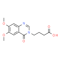 ChemSpider 2D Image | 4-(6,7-Dimethoxy-4-oxo-3(4H)-quinazolinyl)butanoic acid | C14H16N2O5