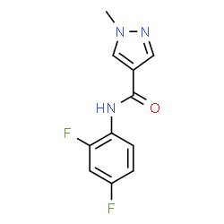 ChemSpider 2D Image | N-(2,4-Difluorophenyl)-1-methyl-1H-pyrazole-4-carboxamide | C11H9F2N3O
